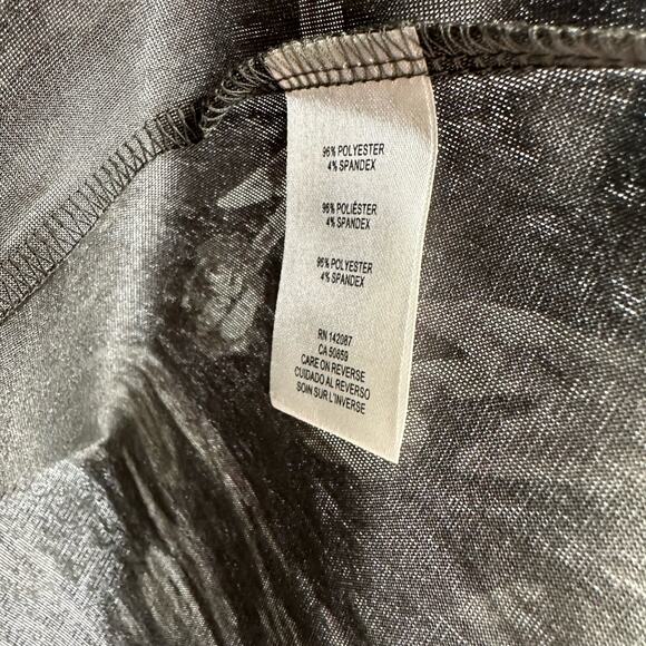 Simply Noelle Size L XL Dress Gray Tulip Crushed Velvet Long Sleeve V Neck NWT - Picture 7 of 7